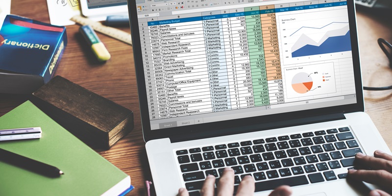 Financial Planning Accounting Report Spreadsheet Concept