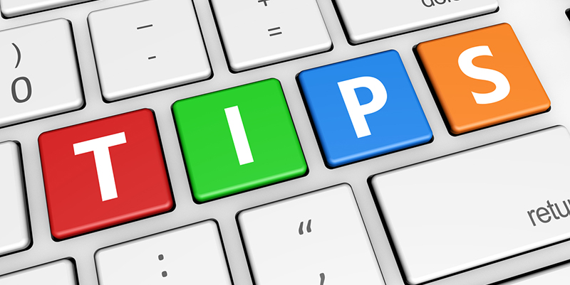 Tips Sign On Keyboard